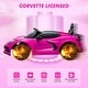 preview thumbnail 46 of 44, 12V Kids Ride on Car Licensed Corvette Battery Powered Car Toddles Electric Sports Car Toy