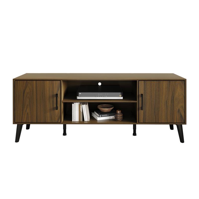 CraftPorch Classic 60-Inch TV Stand Console - Brown