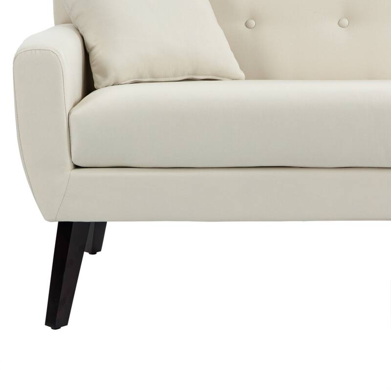 3-Piece Tufted Linen Armchair and Loveseat Set
