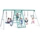 preview thumbnail 1 of 6, 600lbs Swing Sets for Backyard With Saucer Swing, Trapeze Monkey Bar, Belt Swing, Climbing Rope, Climbing Ladder