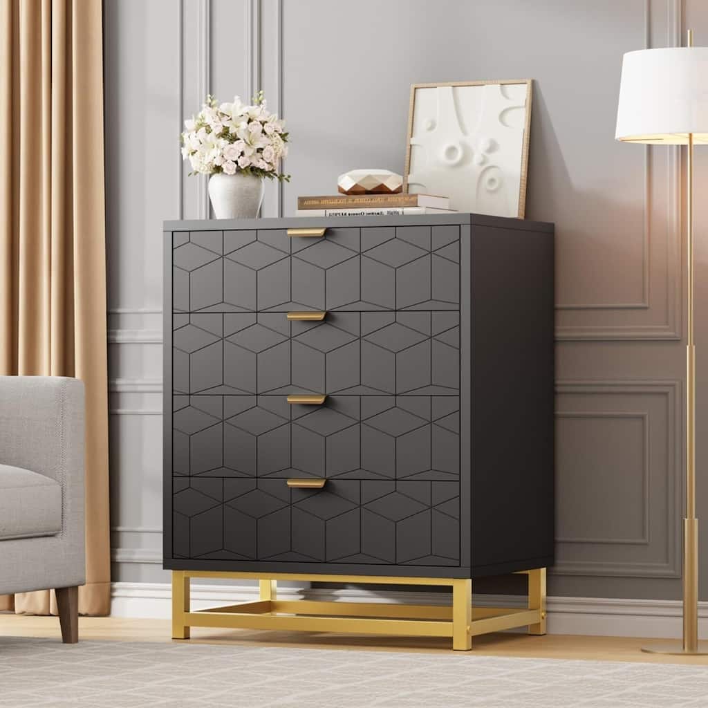 4 Drawer Dresser for Bedroom, Living Room, Entryway