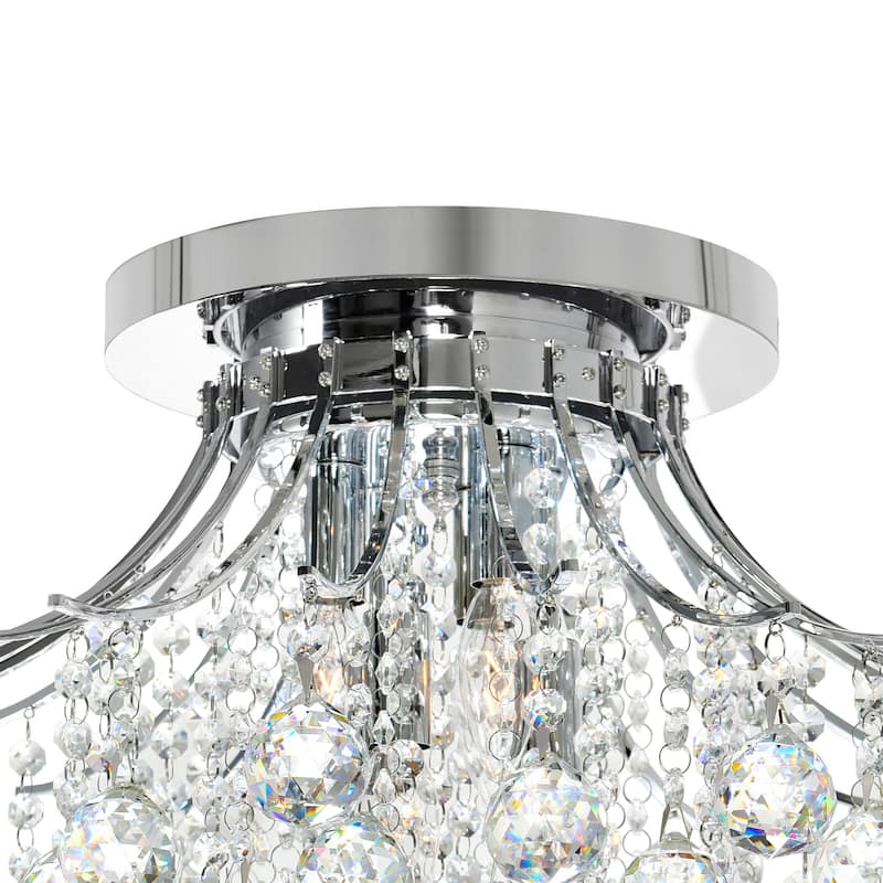 Princess 6 Light Flush Mount With Chrome Finish