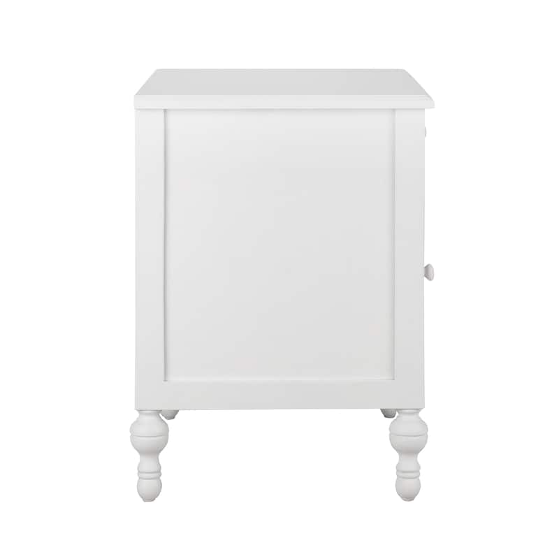 Christopher Knight Home - Marwood Carved Wood Nightstand with Soft-Close Slides and Gourd Legs