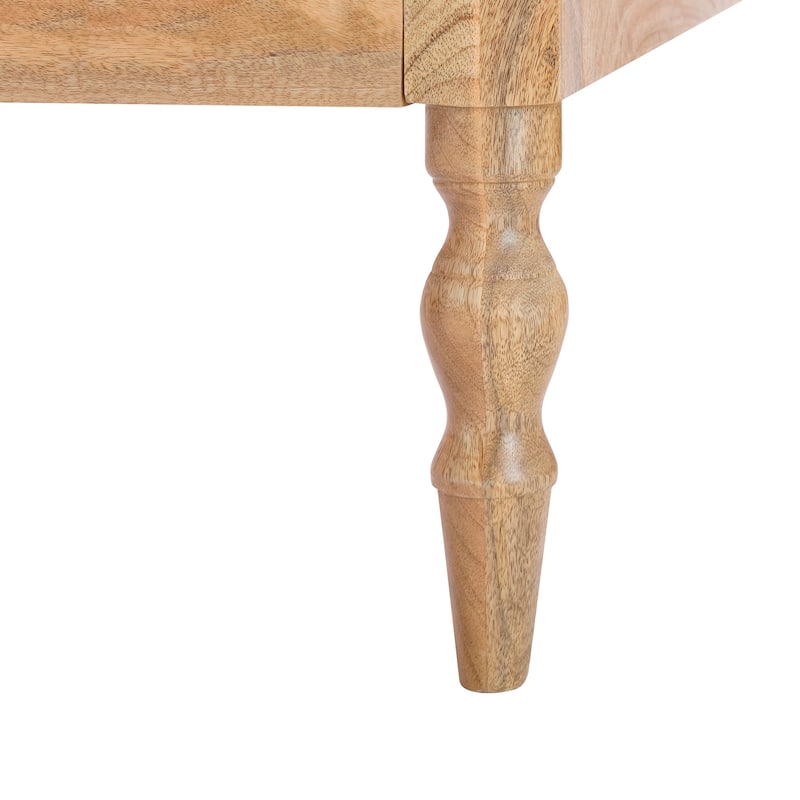 MH London Rhonda Solid Mango Wood Platform Bed