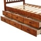 preview thumbnail 39 of 39, Twin Bed with Storage, Twin Size Daybed with 6 Drawers, Wood Storage Bed Frame, Twin Size Platform Bedframe, Solid Wood Bedframe