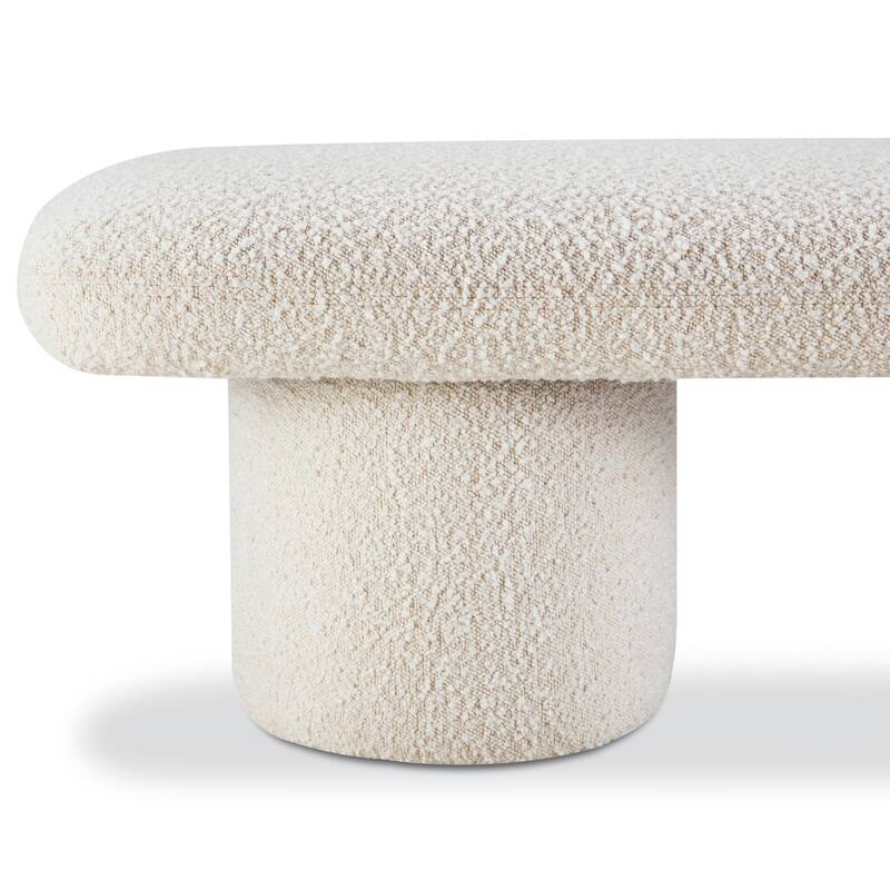 Poly & Bark Este Bench - Boucle Mid Century Modern