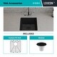 preview thumbnail 29 of 47, 16" x 18" Quartz Single Bowl Sink Drop-In/Undermount Granite Composite - 16"x18"