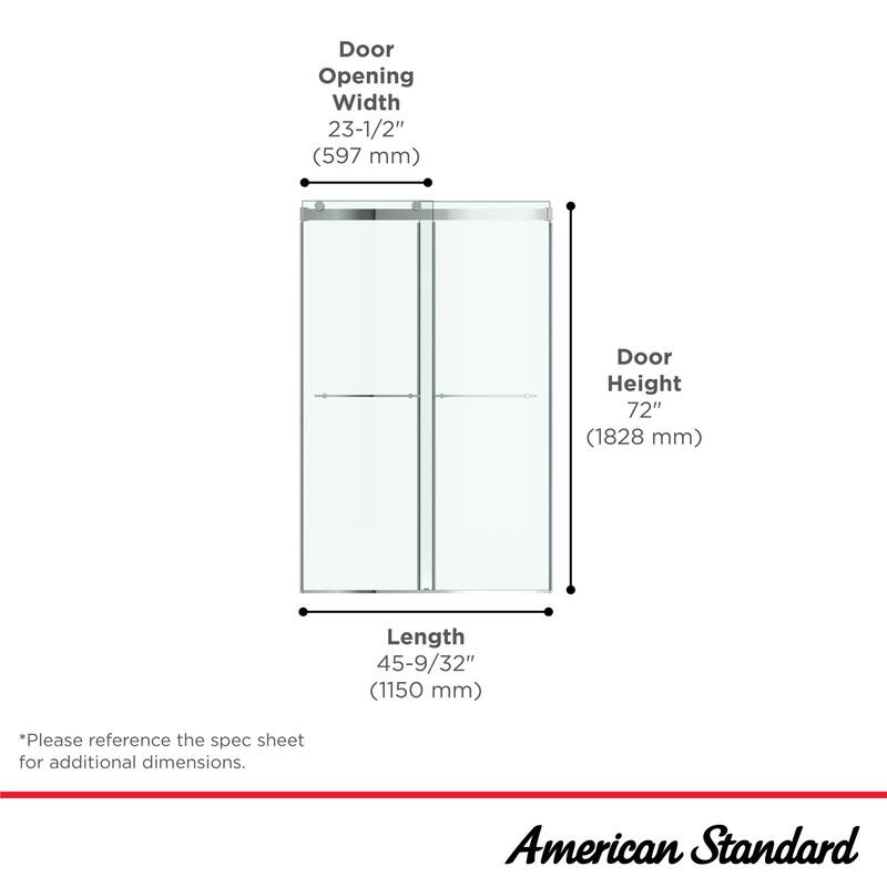 American Standard AM0085.5400 Aspirations 72" High x 45-1/4" Wide