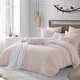preview thumbnail 1 of 12, Swift Home Pre-washed Premium Crinkle Microfiber Duvet Set Stylish Wrinkle Look (Comforter Not Included) rose blush - King