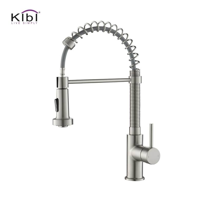 Aurora Single Handle Pull Down Kitchen Sink Faucet - Brushed Nickel