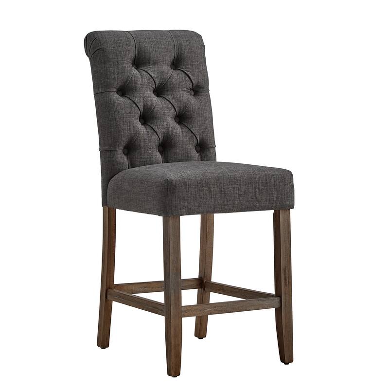 Benchwright Premium Tufted Rolled Back Counter/ Bar Height Stools (Set of 2) by iNSPIRE Q Artisan