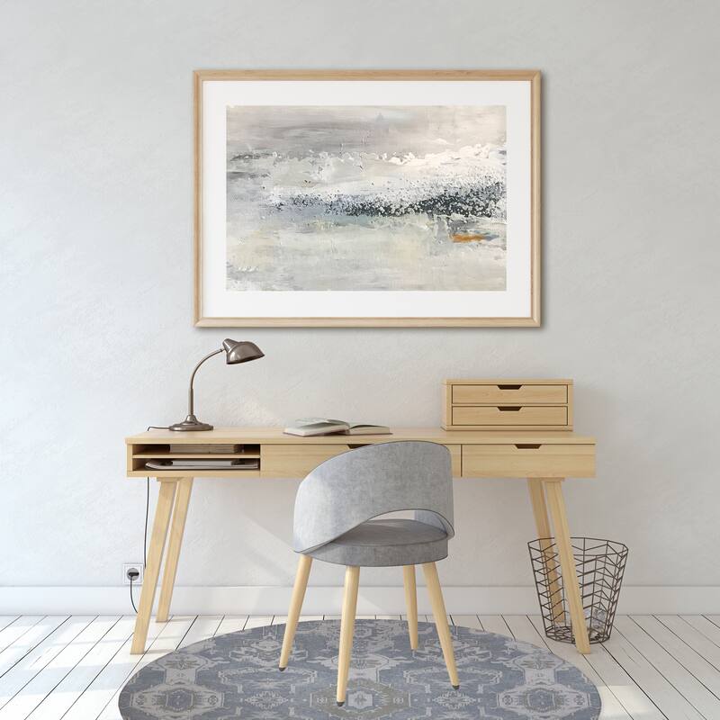 MAHAL LIGHT BLUE Office Mat By Kavka Designs - Blue, Grey