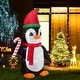 preview thumbnail 2 of 27, Glitzhome 8 ft Christmas Lighted Inflatable Decor