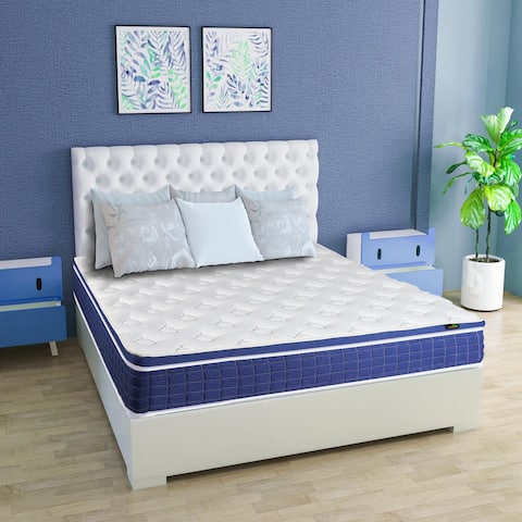 Luxary 12 inch Gel Memory Foam Mattress Medium Firmness Knitted Fabric Tight Cover with Pocket Springs