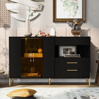 Entryway Cabinets Rectangular Console Tables w/Adjustable Shelf ...