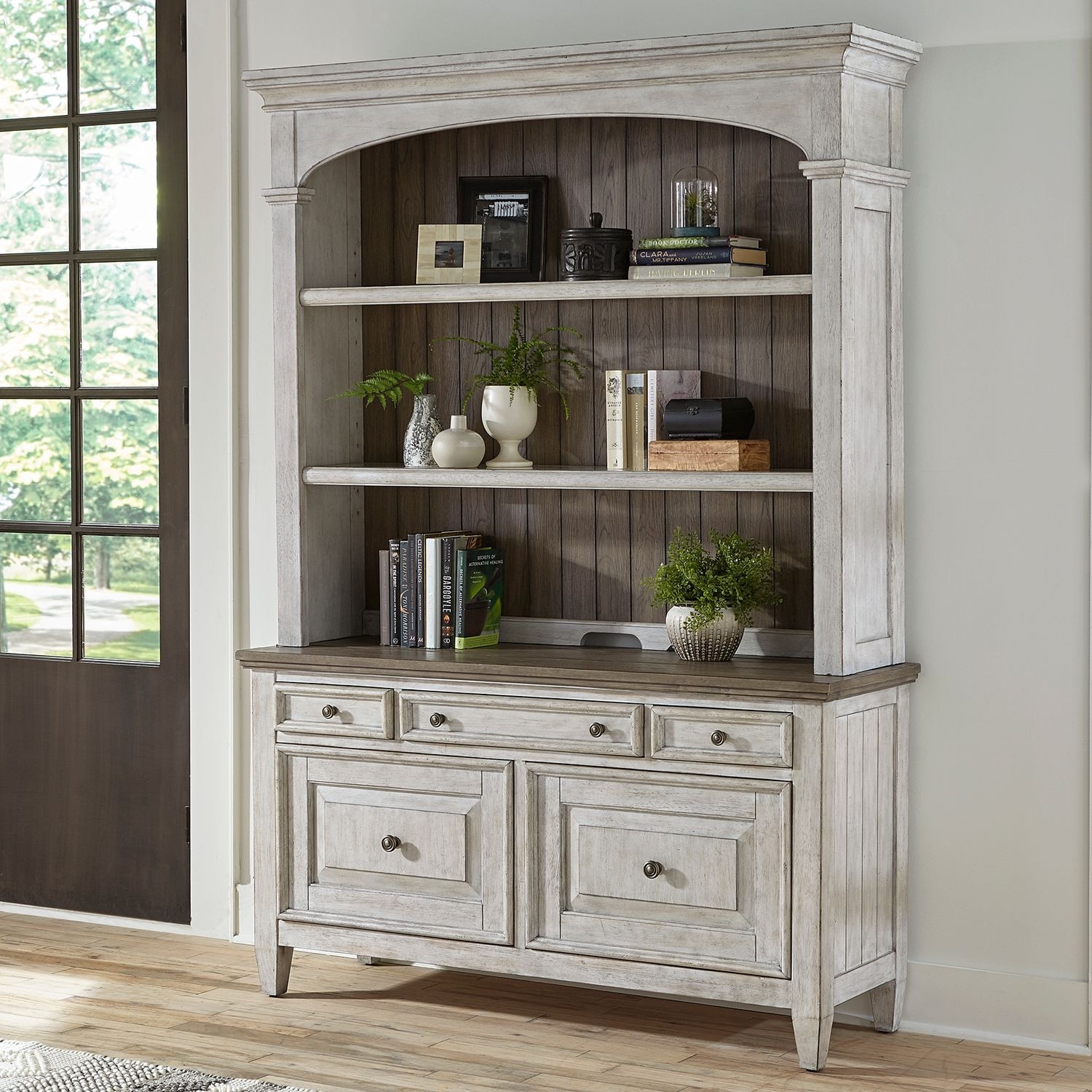 Heartland Antique White Credenza & Hutch - Bed Bath & Beyond