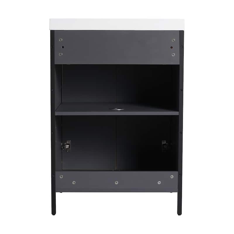 Bathroom Vanity With Sink In 24/30/36 Inch, Freestanding Bathroom Vanity With Soft Close Door and Adjustable Shelf