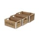 preview thumbnail 8 of 7, Brown Wood Storage Crates with Metal Border Accents (Set of 3)