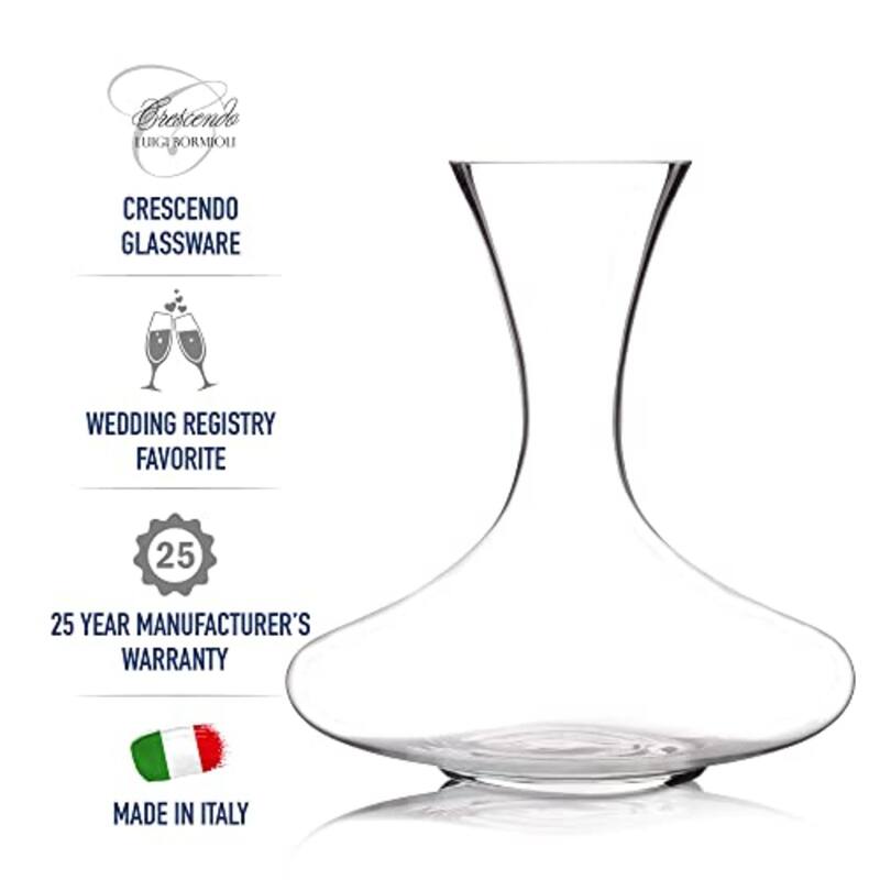 Luigi Bormioli Crescendo 68 Oz Decanter - 7.5" x 9" x 12"