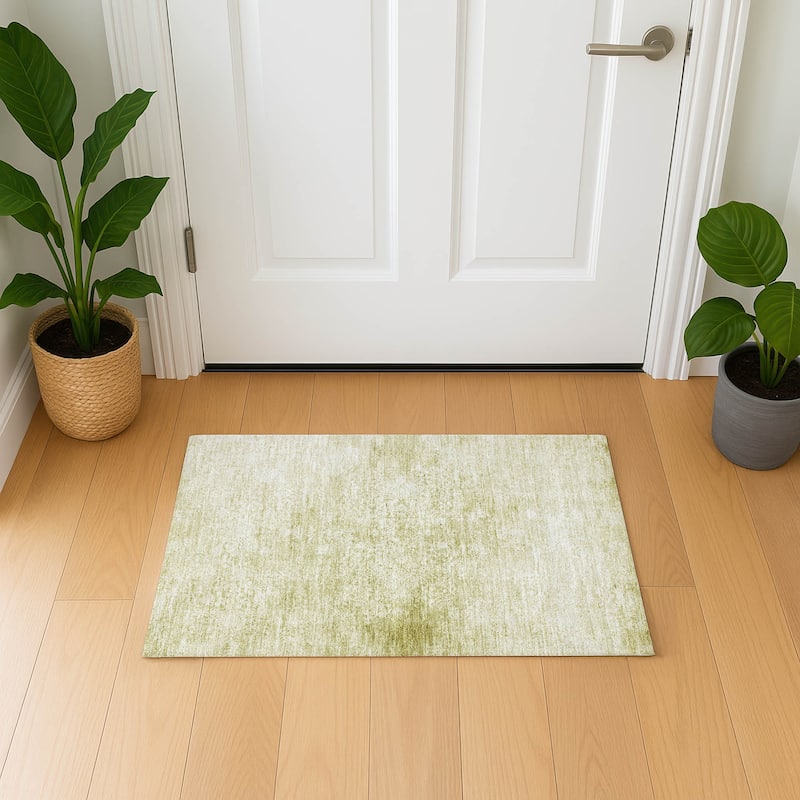 Premium Washable Super Soft Vintage Traditional Mayfield Rug - Wheat - 1'8" x 2'6"