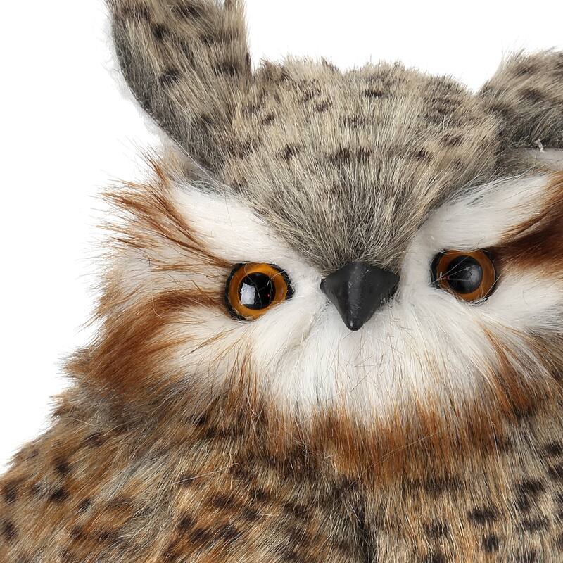 10.5" Standing Speckled Hoot Owl - 10.5