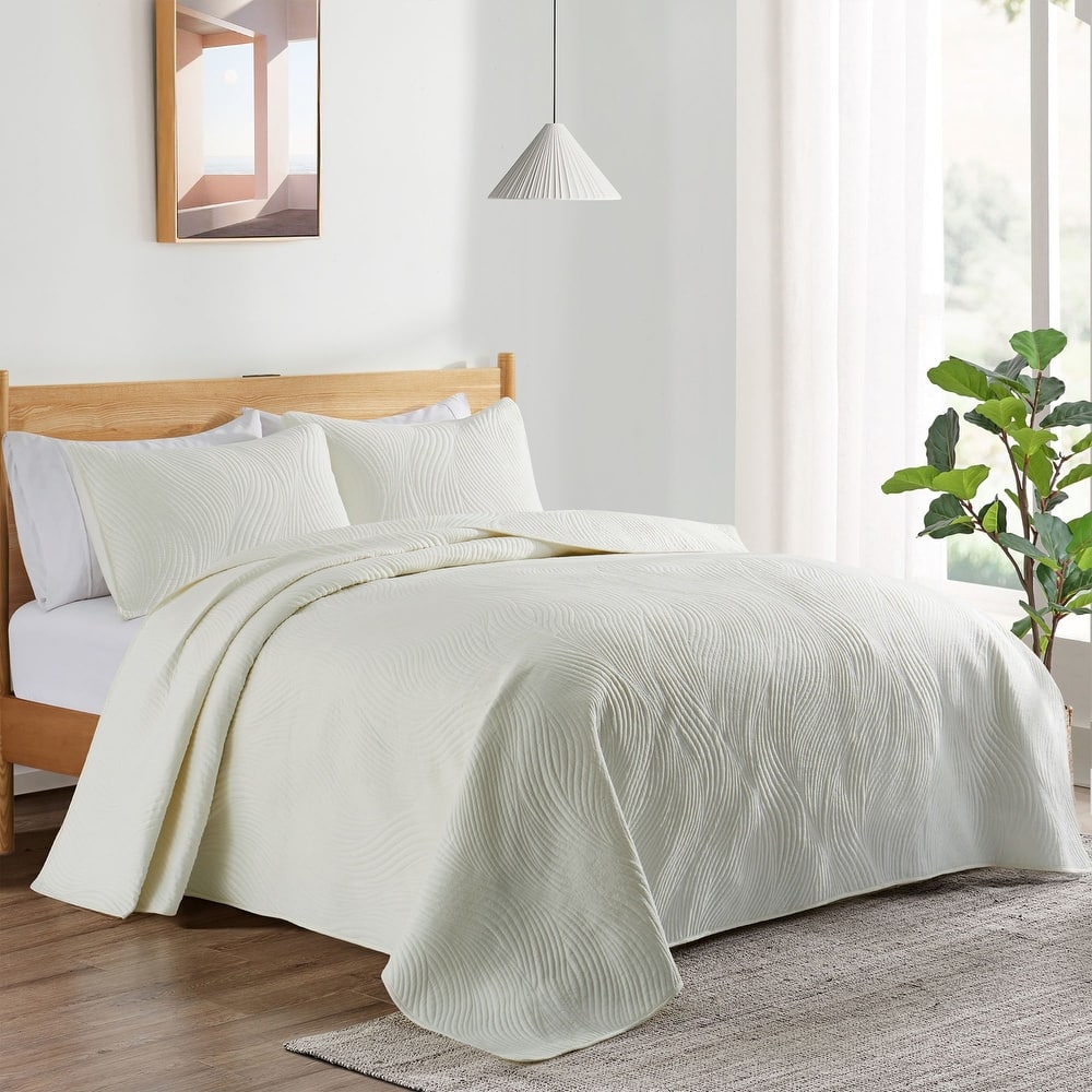 3-Piece Reversible Ultra Lighweight Coverlet Premium Microfiber Bedspread Quilt Set