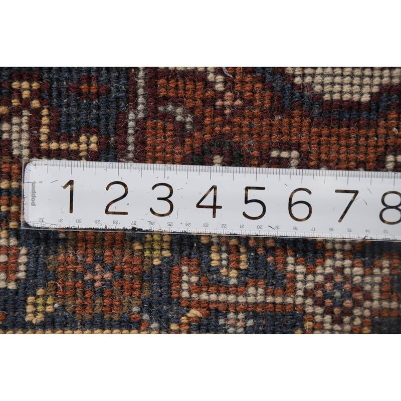 Heriz Serapi Indian Accent Rug Hand-Knotted Beige Wool Carpet - 2'0" x 3'0"