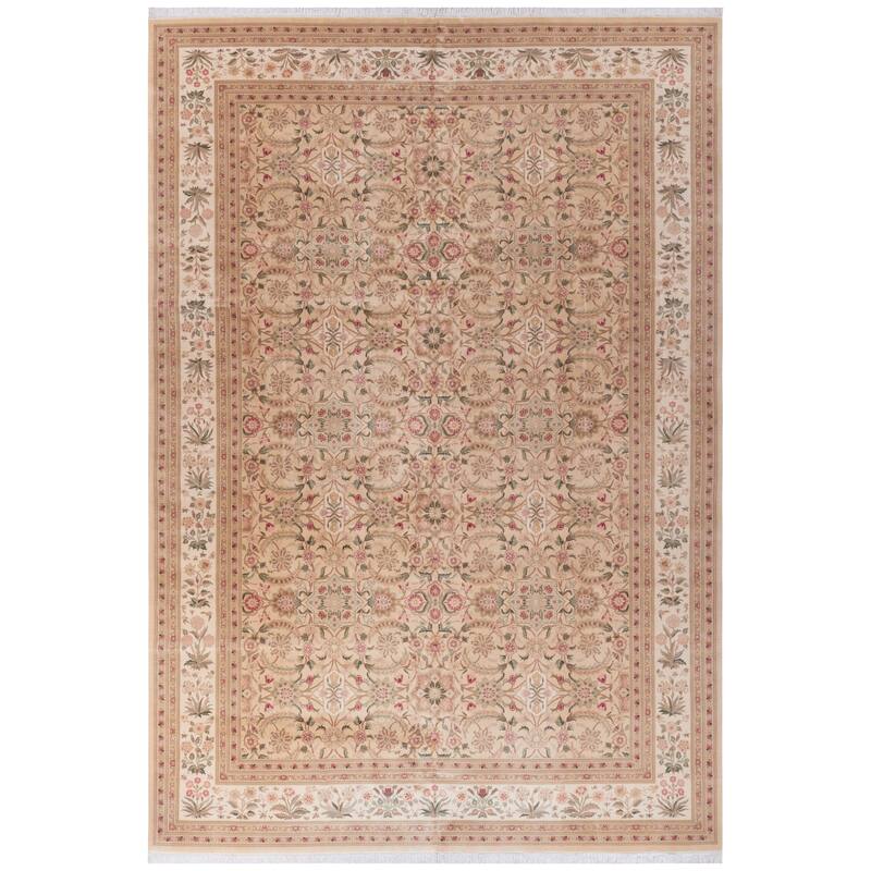 SAFAVIEH Couture Handknotted Versailles Nedea Traditional Oriental Silk Rug with Fringe On