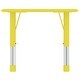 preview thumbnail 5 of 5, Adjustable Height Kids Table For Toddler Child Children Preschool Daycare School Wood Activity Chrome Wave Shape Yellow