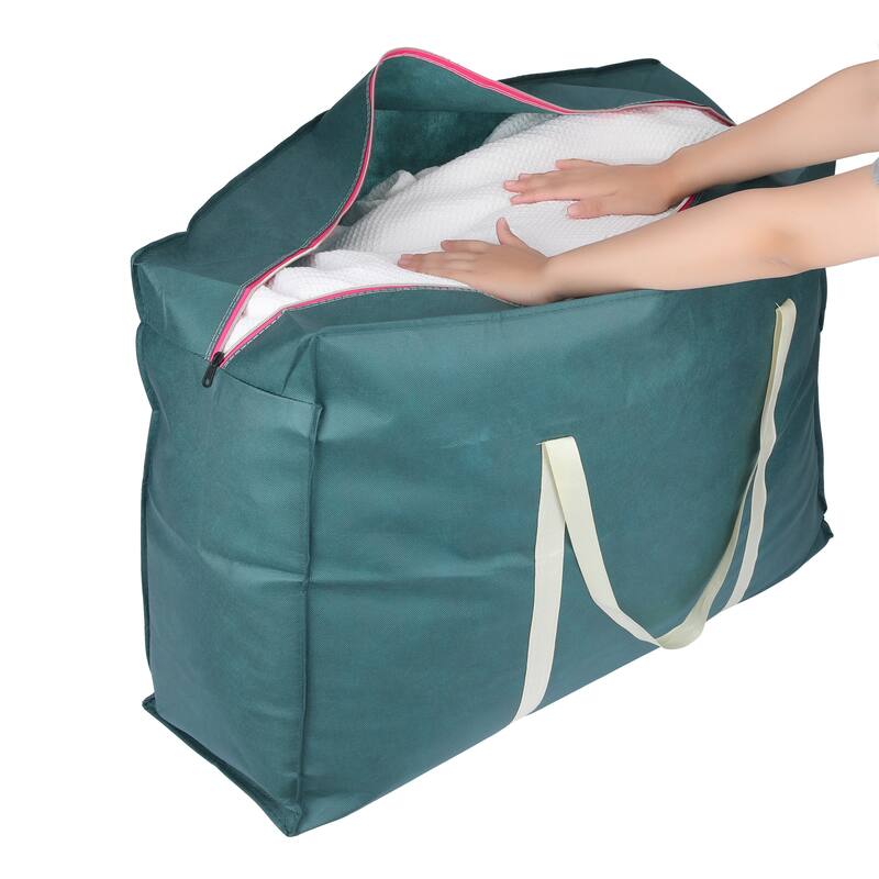 1 Pack Clothes Storage, Foldable Storage Bags, Moving Bags for Organizing Bedroom, Clothing, Closet Organizer with Handles