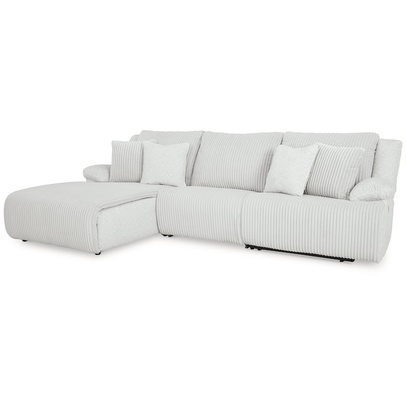 Signature Design by Ashley Top Tier 3-Piece Reclining Sectional with Chaise - 128"W x 74"D x 41"H