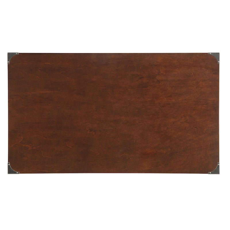 Kenton X Base Wood Accent Campaign Writing Desk iNSPIRE Q Modern