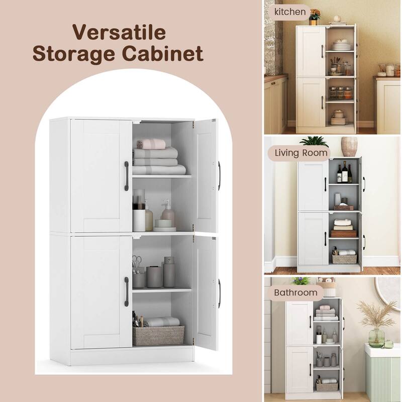 Costway Bathroom Cabinet with Doors & Adjustable Shelves Storage - See Details