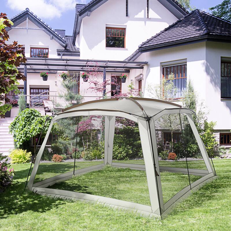 12' x 12' Screen House Room, UV50+ Screen Tent with 2 Doors and Carry Bag, Easy Setup, for Patios Outdoor Camping Activities