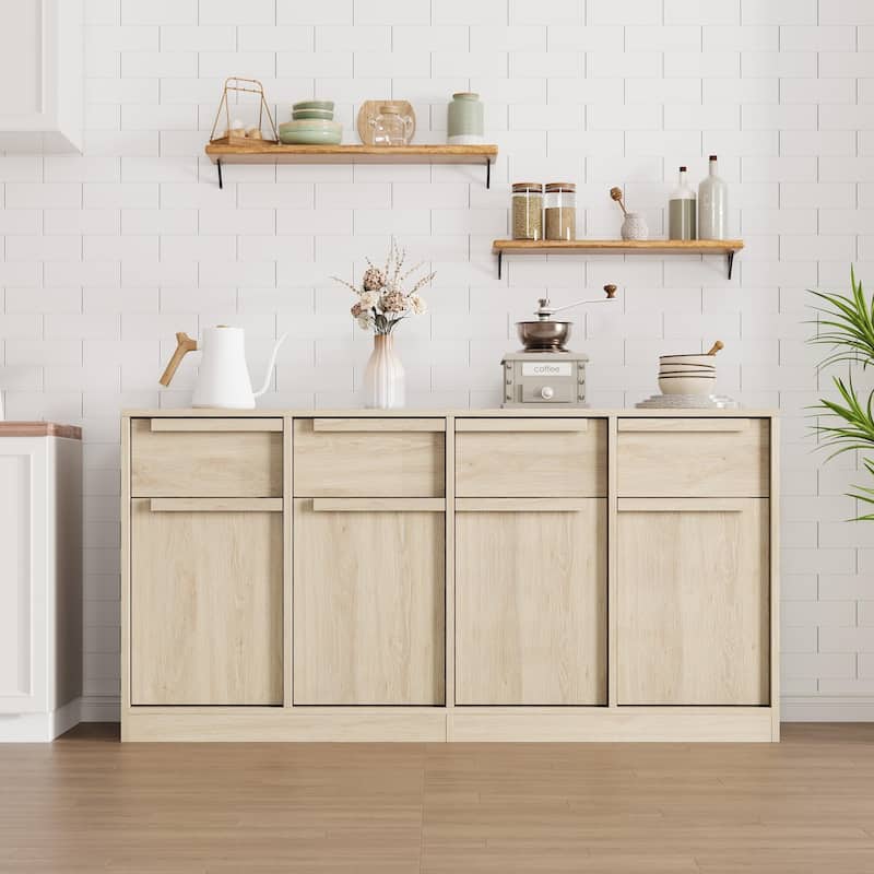 Sideboard Buffet Cabinet with 2 /4Drawers, 31.5"/62.4" Large Coffee Cabinet with Storage