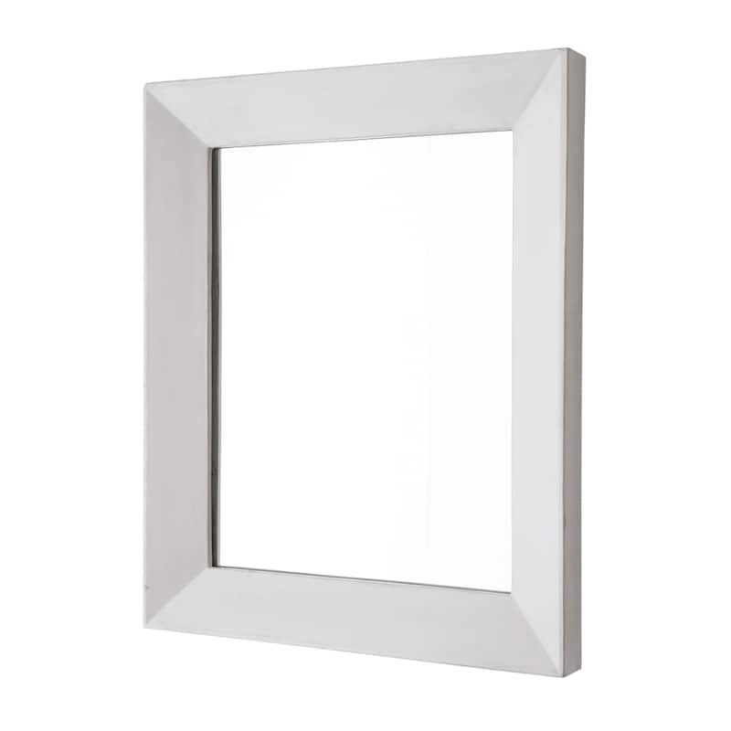 Portola Rectangle Concrete Mirror - 22" x 26" x 1.75" - Pearl