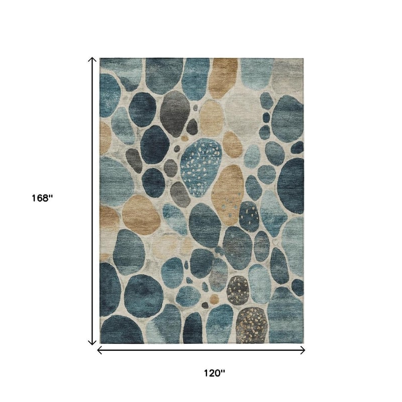 HomeRoots Geometric Transitional Rectangle Outdoor Rug