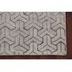 preview thumbnail 4 of 5, Modern Wool/ Silk Geometric Trellis Oriental Area Rug Hand-Tufted - 4'0" x 6'0"