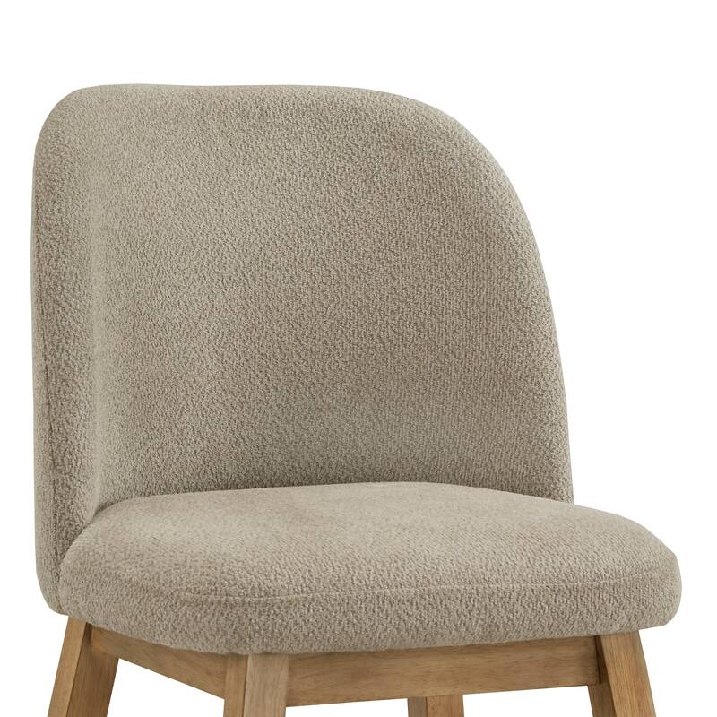 Harstad 42"-60" Wood Finish Extendable Round Dining Set with Curved Back Chairs by iNSPIRE Q Modern