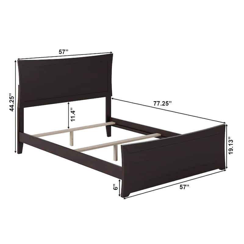 Metro Full Bed with Matching Footboard in Espresso