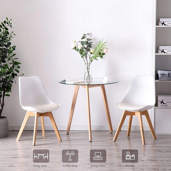 Small glass dining table and 2 chairs clearance
