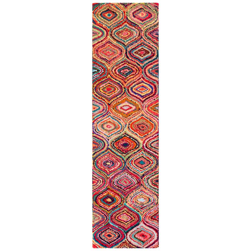 SAFAVIEH Handmade Nantucket Jausma Cotton Rug - 2'3" x 9' Runner - Yellow/Multi