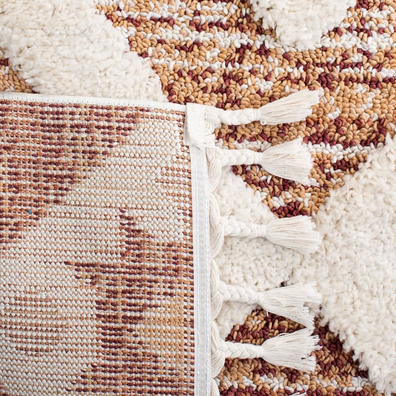 SAFAVIEH Moroccan Tassel Shag Nanke 2-inch Thick Rug