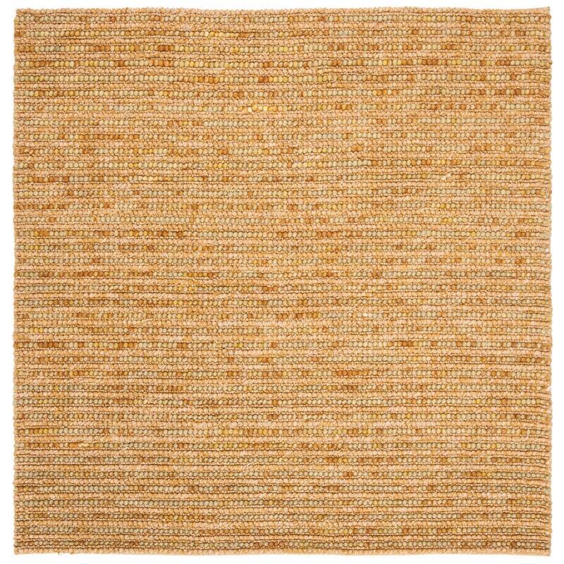 SAFAVIEH Handmade Bohemian Jelisava Jute & Wool Area Rug - 6' Square - Gold/Multi