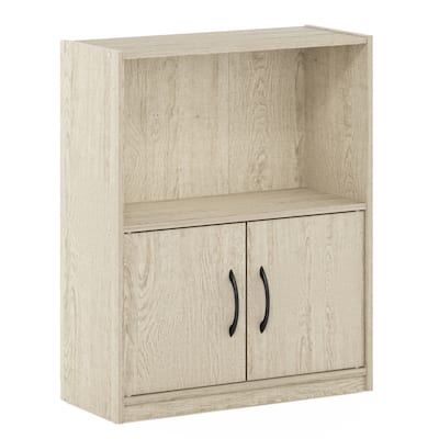 27 in. Tall Dark Pine Wood 1-Shelf Bookcase