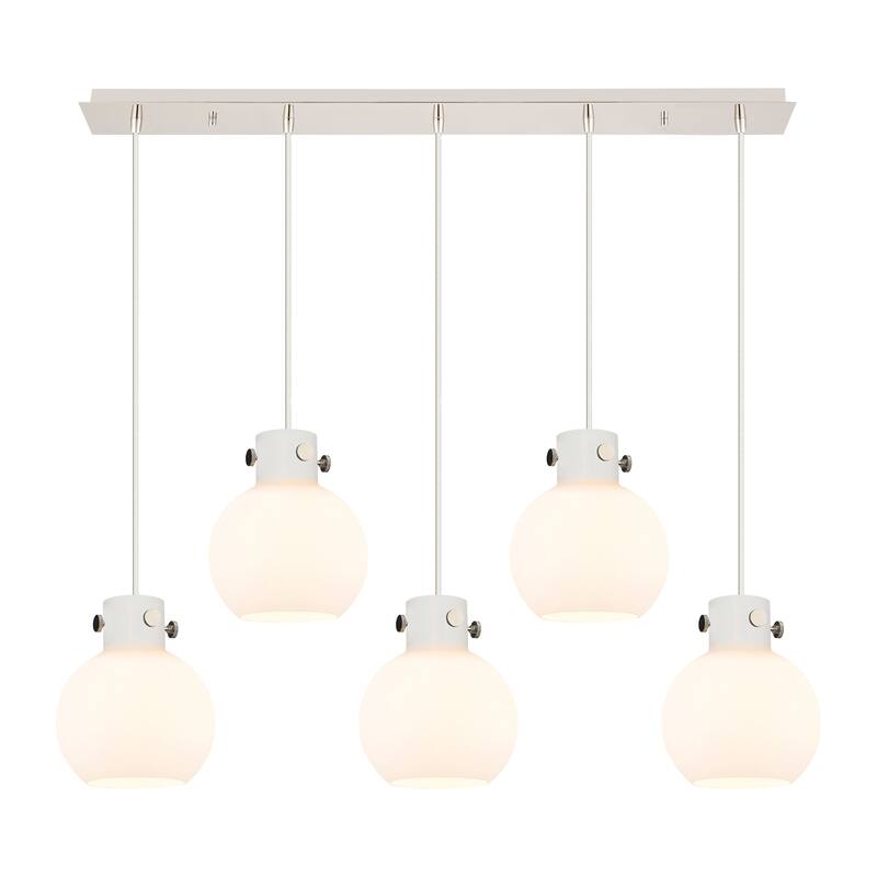 Innovations Lighting Newton Sphere - 5 Light 8" Cord Hung Linear Pendant