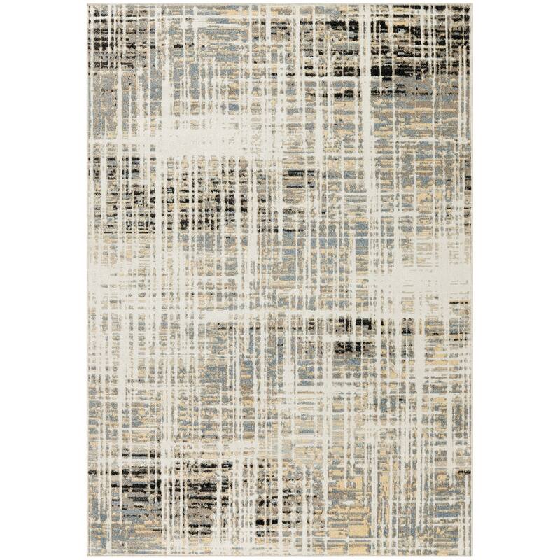Nourison Washable Decor Indoor only Machine Washable Abstract Area Rug - Ivory/Blue - 9' x 12' - Rectangle
