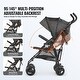 preview thumbnail 54 of 69, Carbon Steel Lightweight Stroller with Canopy, Recline and Foldable Frame - 30.71” L x 19.69” W x 40.94” H