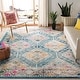 preview thumbnail 14 of 18, SAFAVIEH Madison Medine Boho Diamond Distressed Rug - Blue/Yellow - 5' 3" x 7' 6"