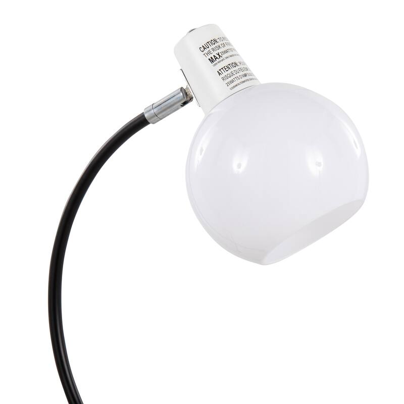 Lumisource Eileen Task Lamp in Gold Metal and White Plastic Shade - 9.75"Lx12.5"Wx17.5"H